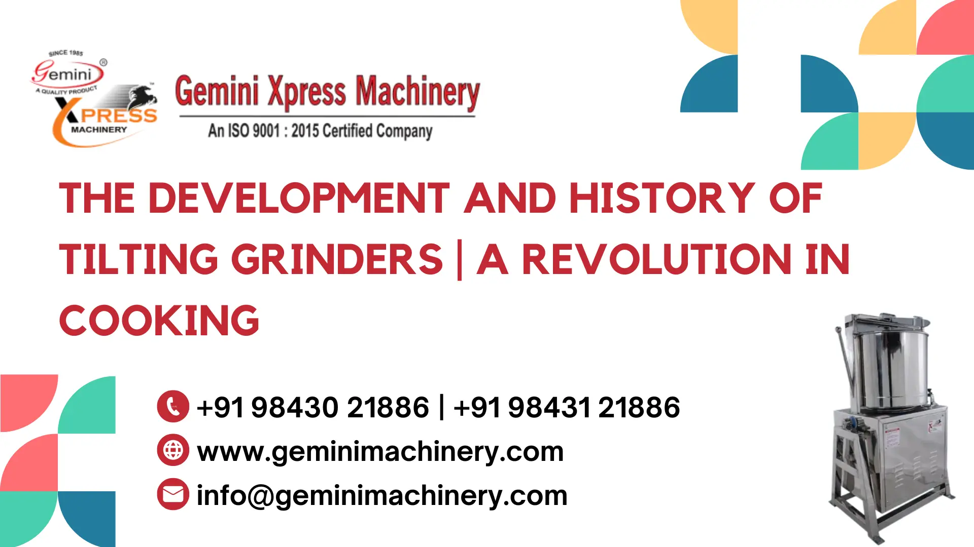 The Development and History of Tilting Grinders A Revolution in Cooking The Development and History of Tilting Grinders | A Revolution in Cooking